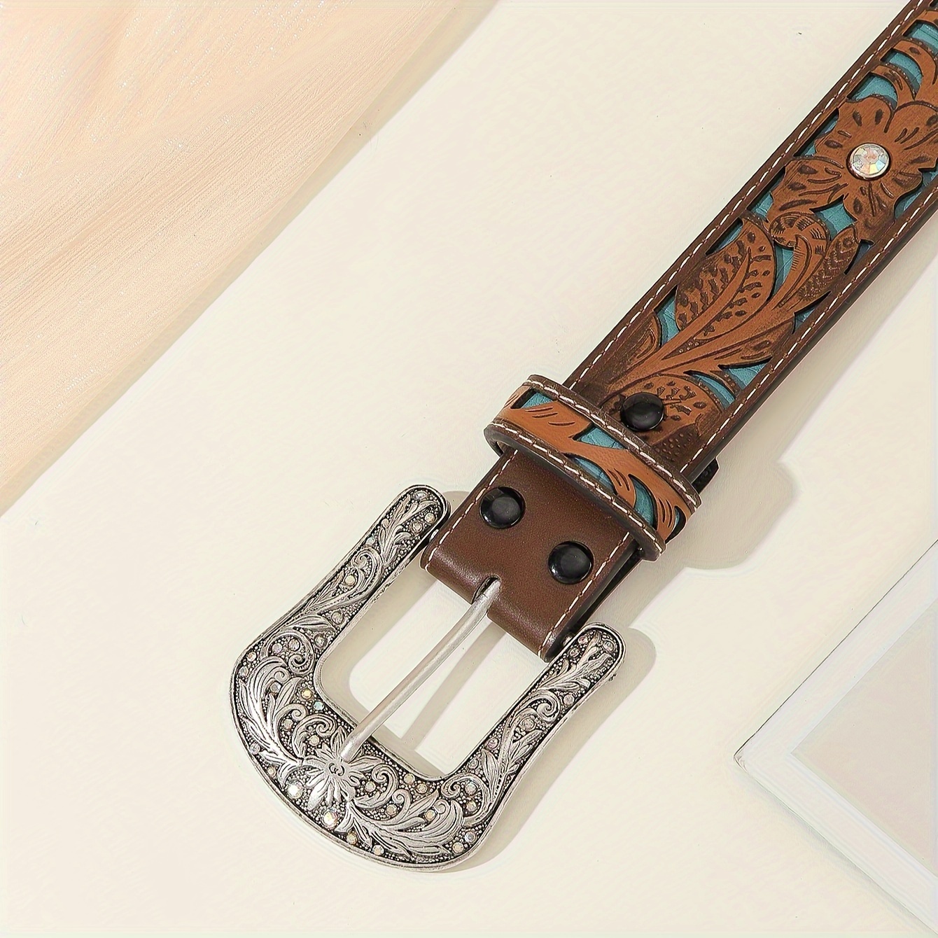 Vintage Bohemian Style Rhinestone Belt for Women